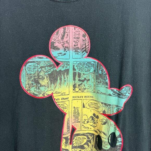 Vintage Disney Mickey Comic Book Printed Logo Tshirt neon colors 4XL - Picture 4 of 10